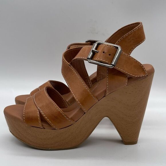 Lucky Brand Leather Platform Sandals - Picture 2 of 7